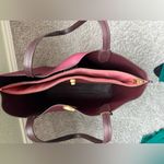 Coach C0692 Willow Tote In Colorblock Pebble Leather Shoulder Plum/ Pink Photo 5