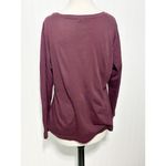 Charter Club  Women's V Neck Long Sleeve Stretch‎ Pullover Top Purple Size Large Photo 3