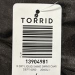 Torrid  women’s 4 (4X/26) liquid grey shine swing cami adjustable strap plus size Photo 9