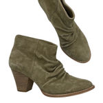 Splendid  Brown Suede Slouchy Ankle Boots Womens 7.5 Shooties Stacked Heel Fall Photo 0