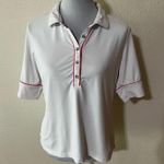 Fairway & Greene white pink short sleeve collared 1/4 button golf shirt L Size L Photo 0