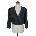 Lululemon Gray Zip Up Jacket 8 3/4 Sleeve Activewear Lightweight Photo 2