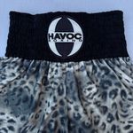 Rare Havoc Boxing Leopard Cheetah Boxing Performance Gym Trunks Shorts Black Photo 2