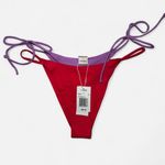 l*space L' NWT Zendaya-Mackena red and purple triangle bikini bottoms Photo 4