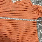 Coldwater Creek  Tradewinds Pointelle Sweater Boxy Fit In Sunset Size‎ Medium Photo 5