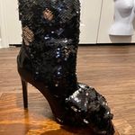 Cape Robbin NWOB  Sequin Stiletto Ankle Heel Bow Detail Boots Black Size 6 Photo 3