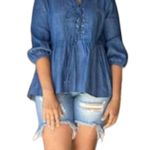 Cozy Casual  3/4 sleeve high low top. Small. NWT Photo 1