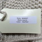 Hat‎ Attack White Love Beanie Pom Top New Red Photo 2