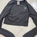 Gymshark Grey  Top Long Sleeve Crop Photo 0