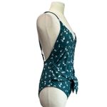Hollister One Piece Floral Low Back V Neck Front Tie Swimsuit Sz XL Photo 3