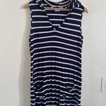 Blue and White Nautical Stripe Swim Coverup Size M Photo 1