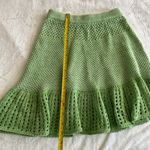 Green Knitted Sweater Coverup Skirt Size XS Photo 3