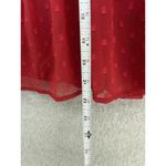 ZARA  Women's Red Sleeveless High Neck Blouse Rose Applique Size Small Photo 6