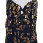 Buddy Love Black and Metallic Gold Leaf Mini Cocktail Dress NWOT Size XS Photo 0