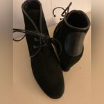Stuart Weitzman women black suede leather hidden wedge boots size 7 Photo 3
