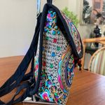 Canvas Multicolor Spanish Style Embroidered Backpack with Floral Embroidery Multiple Photo 4