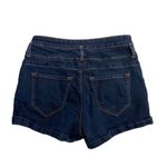 Refuge Women’s Denim Shorts Size 4 Faux front pockets dark wash Photo 1
