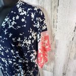 Motherhood Maternity Floral Wrap Dress Navy/Pink Sz Large | MSRP $50 Photo 4