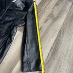 Vintage Black Leather Jacket Medium Womens Button Up‎ Buttery Soft 90s Y2K Lined Photo 5