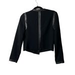 Diane Von Furstenberg  leather Esther‎ black jacket pockets women’s size 4 Photo 1