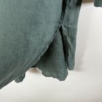 CUT LOOSE Women's GreenLinen Tunic Length Button Down Shirt Size‎ S Boho Flowy Green Photo 4
