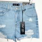 Blue Age Distressed High Rise Light Wash Jeans Shorts Size 29 Photo 1