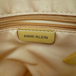Anne Klein  Small Billie Faux Leather Dome Top-Handle Bag Satchel Brown Yellow Photo 5