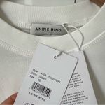 ANINE BING Jaylin Monogram T-shirt Tee in White Photo 4