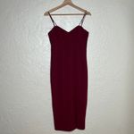 Hello Molly Women's Broken Spell Red Midi Dress Sz 8 NWT Bodycon Spaghetti Strap Photo 1