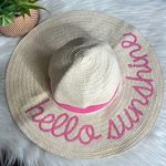 accessory depot • hello sunshine embroidered straw sun hat Photo 1