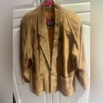Vintage Toffs Suede leather Jacket Blazer Farmhand Brown Size L Photo 2