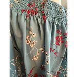 zac & rachel nwt blue with cherry blossom design bouse top womens plus 2xl Size XXL Photo 2