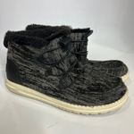 Hey Dude  Lea fur lined ankle boots black gray white womens size 10 casual trendy Photo 1