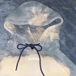 Guess Cropped Blue Tie Dye Hooded Pull Over Size S Photo 15