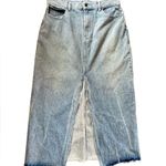 Assembly Light Wash Midi Denim Jean Skirt Sz M Blue Size M Photo 0