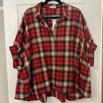 Apricot Lane Seasonal Stroll Plaid Button Down Top Photo 4