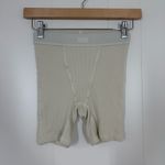 SKIMS  Cream Ribbed Boxer Shorts Photo 1