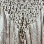 Rebecca Taylor Rebecca‎ Taylor Light Pink Satin Silk Blend Beaded Tie Front Top Photo 5