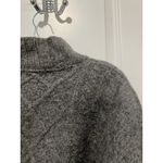 Vintage Arancrafts Ireland Merino Wool Sweater Size Large Fisherman Cable Knit Gray Photo 4