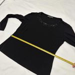 Lafayette 148 Sequin Embellished Neckline Long Sleeve T Shirt Top L Large Photo 8