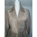 Women's BKE Diva Beige Suede Trench Coat M Size M Photo 3