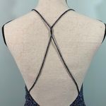 ZARA Women's Blue & Black Graphics V-neck Tank Babydoll Dress Size M #6895/275 Photo 3