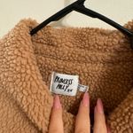 Princess Polly  brown zip up sherpa jacket size US 10 Photo 2