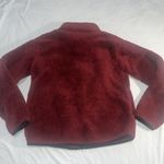 Victoria's Secret  PINK Teddy Full Zip relaxed jacket cozy fleece sherpa Maroon S Photo 7