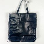 Victoria's Secret VICTORIA’S SECRET Limited Edition Black Faux Leather Fringe Tote Bag Photo 1