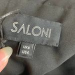 Saloni Rina Mini Dress Ruched Silk Iridescent Green Black Polka Dot NEW Womens 4 Photo 5