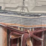 Ban Jara Ban‎ Jara Anthropologie Linen Blend Wide Leg Striped Pants Split Beach Medium Photo 2