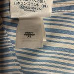 Lands' End Lands' End Pinstripe Button Down Shirt White Blue Long Sleeve Workwear Size 16 Photo 12