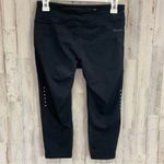 Nike Running Black Cropped Leggings Mesh Panels Compression Photo 1