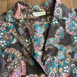 We The Free People Paisley Floral Button Down Shirt Dress Boho Beachy Retro Photo 3